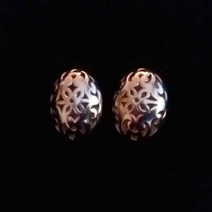 Vintage Gold over Sterling Silver Clip on Earrings